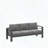 75" 3-Seat All-Weather Metal Patio Sofa with Gray Cushions, Gray Frame, 330lbs Capacity-783246112