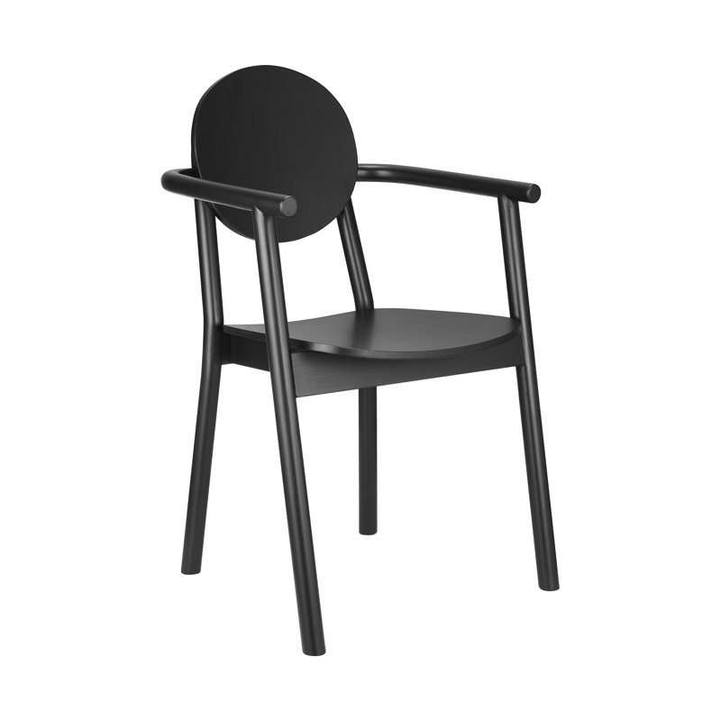 Fauteuil à dossier noir Kassia King Louis
