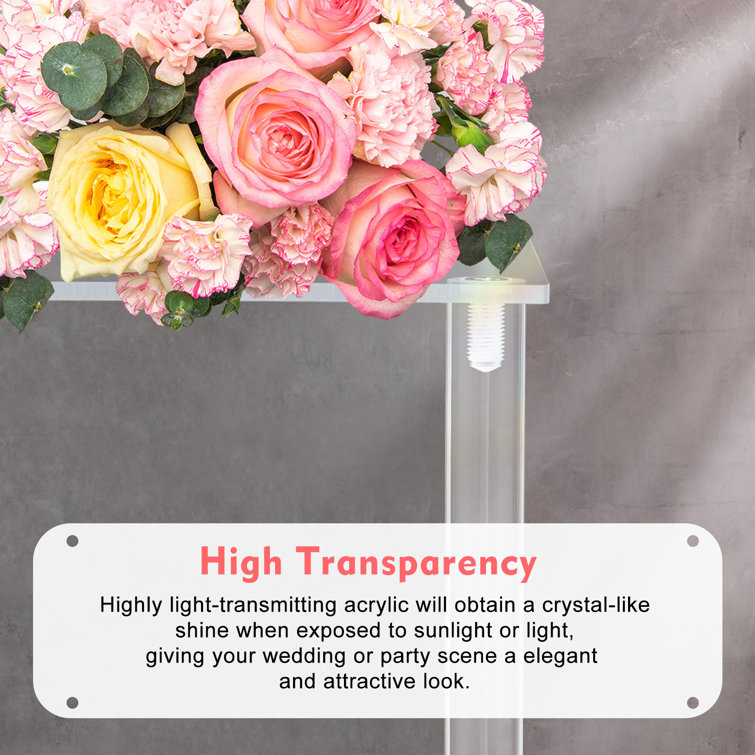 Acrylic Clear Wedding Centerpiece Column Flower Stand (Set of 10) YYBSH