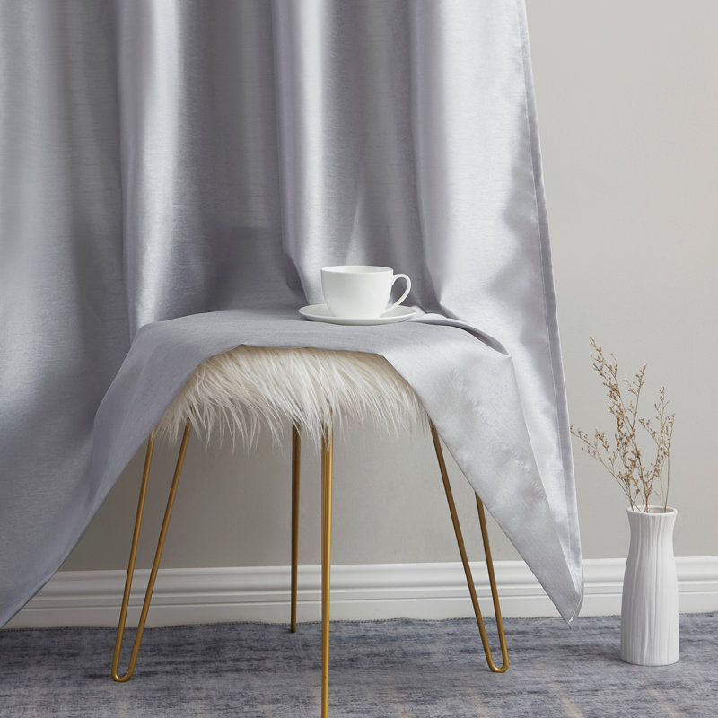 Eisenhart Semi Sheer Curtain Pair, Light Gray, 54" W x 72" L