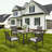 5-Piece Patio Dining Table Sets with Umbrella Hole-972379502