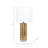 Dontate Glam Ceramic Table Lamp with Textured Gold Finish - 25" Stoneware Base with White Linen Shade for Home, Office, Bedroom, Living Room