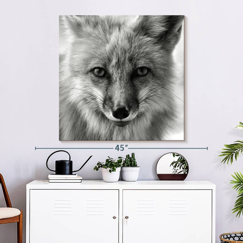 Crowle Fox Portrait, 33" H x 33" W