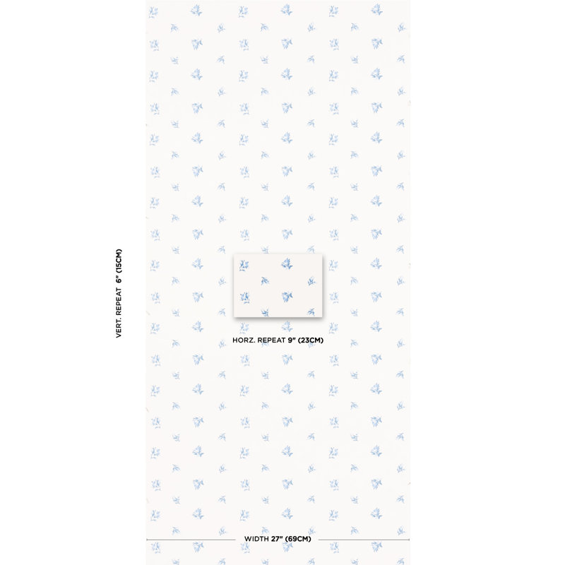 Margie Floral Wallpaper, Porcelain