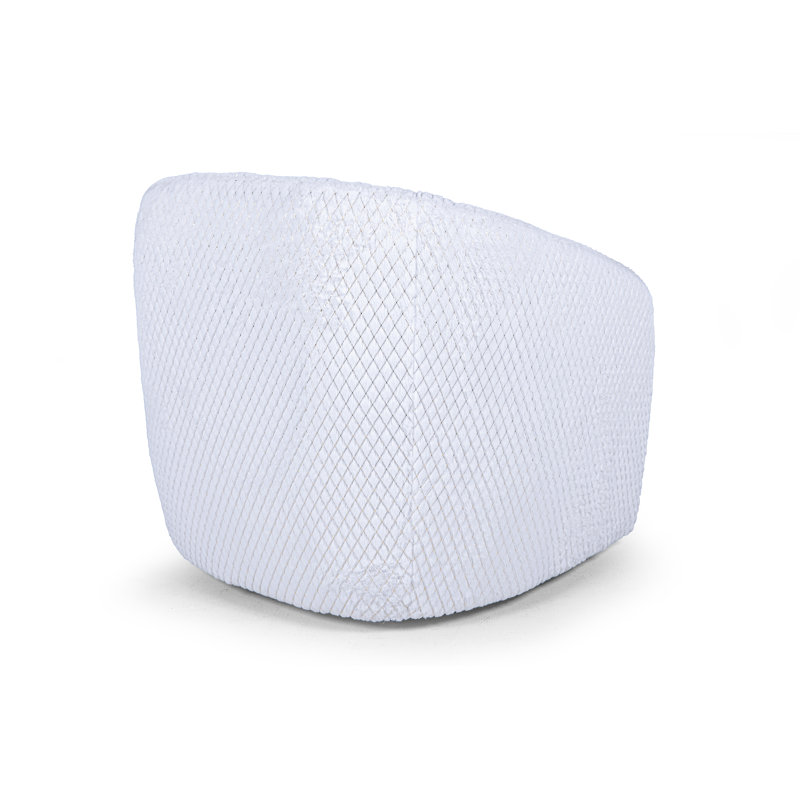 Modern White Swivel Accent Chair