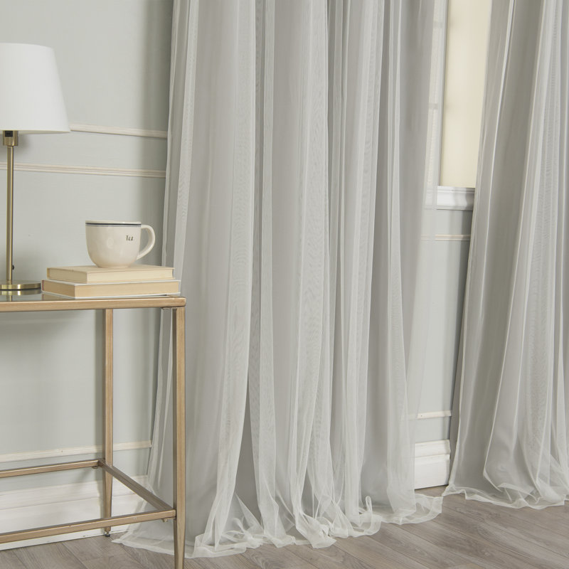Yacine Blackout Single Curtain Panel, Dove