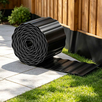 Clôture de jardin noire 15cm x 15m, filet extensible pour plantes, arbustes et arbres, rouleau de clôture de sécurité extérieur résistant aux intempéries