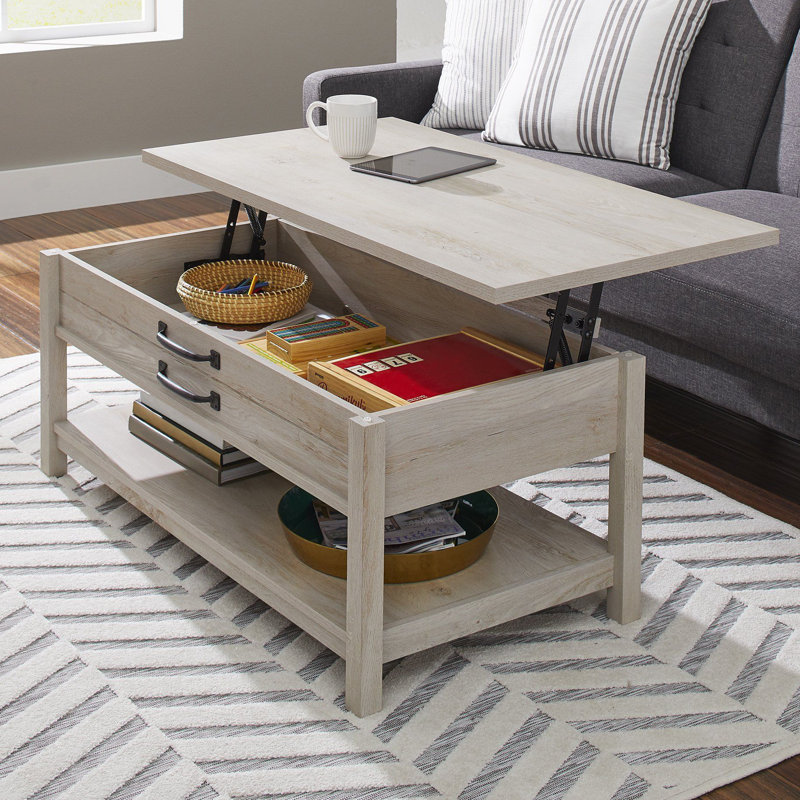 Tevarus Coffee Table, Rustic White