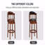 Tabourets de bar en cuir et cuir, chaise de bar pivotante à 360 degrés avec dossier, tabourets de bar à hauteur de comptoir
