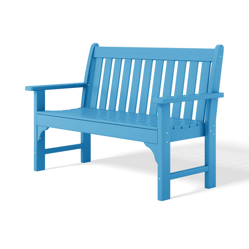 Banc de jardin en PEHD Laguna, Bleu pacifique