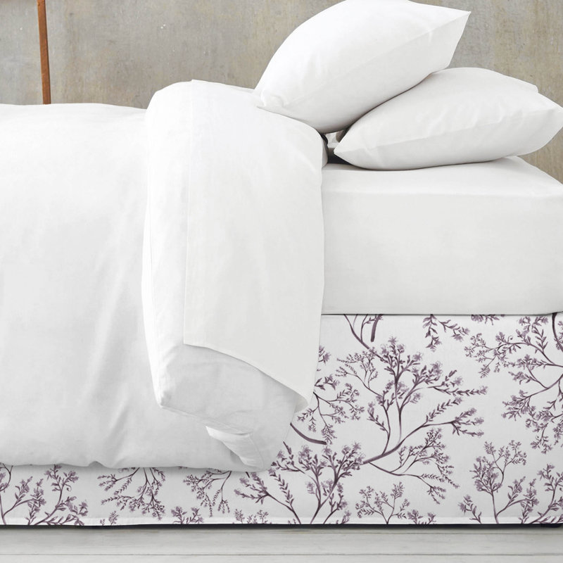 Tinsley Plum Cotton Bedskirt, 15", King
