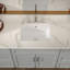 Lavabo de salle de bain encastrable 18 po x 12 po rectangulaire en céramique blanche avec trop-plein