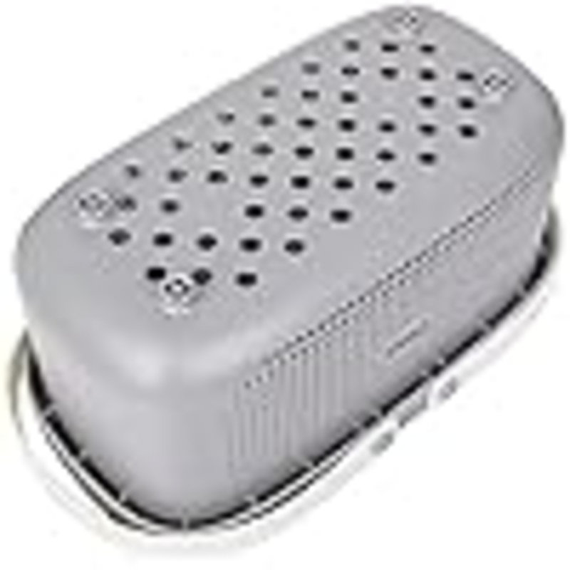 Panier de rangement en plastique avec poignée, Gris,  L 7 po x P 6 po