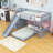 Wood Twin Over Twin Bunk Bed With Slide And Storage Staircase-26982224