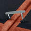 Armless Sofa Velvet-Red Brown