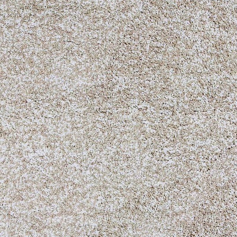 Tapis d'intérieur à poil long ivoire Heather, Rond 8 pi