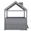 Structure de lit double en bois pleine grandeur, gris-356961481-356961462