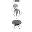 Ensemble de 3 pièces de mobilier de salle à manger en aluminium coulé avec cadre noir