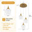 Luminaire suspendu en grappe 3 lumières, lustre à DEL pour la cuisine, la salle à manger-134502891-134502896-134502903