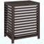 Panier à linge en bambou avec couvercle, panier à linge avec sac de doublure amovible, panier à linge sale, 19,75 po x 14,25 po x 23,5 po, café