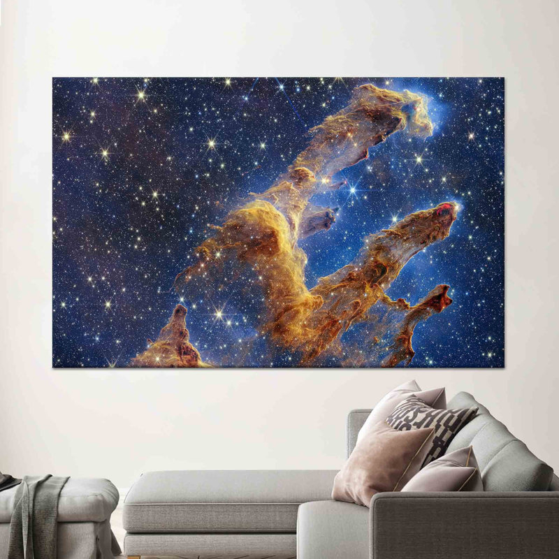 Marvel at the Universe: art sur toile de la NASA par James Webb, 1P GoldFramedCanves, 39,4 po H x 63,1 po l
