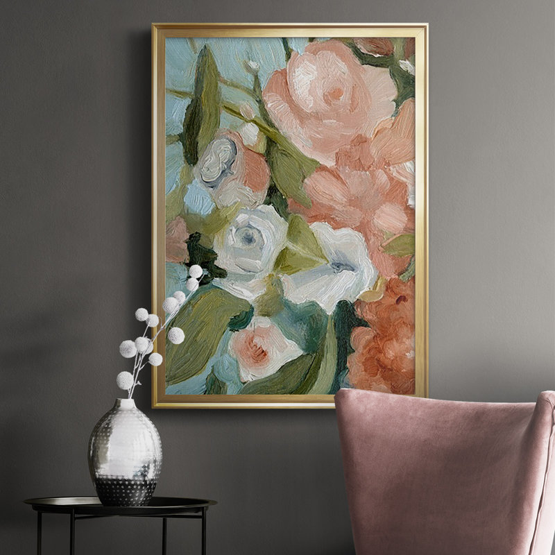 Bouquet Scatter II, reproduction encadrée de qualité supérieure - prête à être accrochée, H 36,5 po x l 26,5 po x P 1,25 po