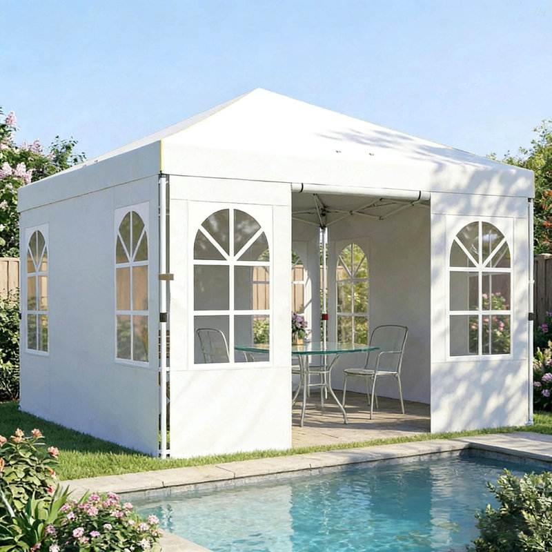 Stable Pop Up Canopy Tent,Portable Instant Canopy Shelter, White