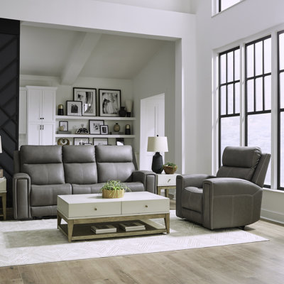 Anjelia Zero Wall Recline Sofa & Power Recliner Living Room Set