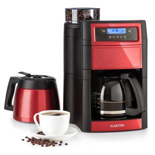 Arabica Kaffeemaschine, 1,2 Liter Fassungsvermögen, bis 12 Tassen, Permanentfilter, EasyTouch Control, Thermoskanne, Tropffrei Funktion, wählbare Kaffeestärke, 24-Stunden-Timer