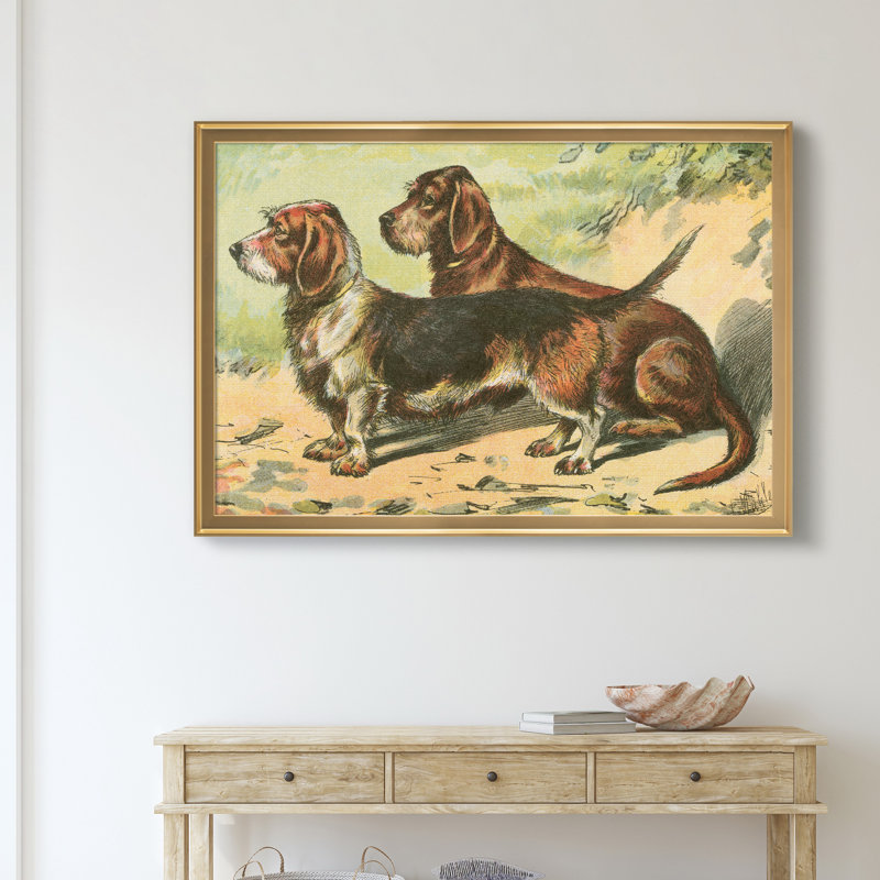 «Mans Best Friend IX», reproduction d'art sur toile encadrée, Doré, H 26,5 po x l 36,5 po x P 1,5 po