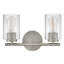 2-Light Bath Vanity Fixture with Clear Ribbed Glass-1941388293