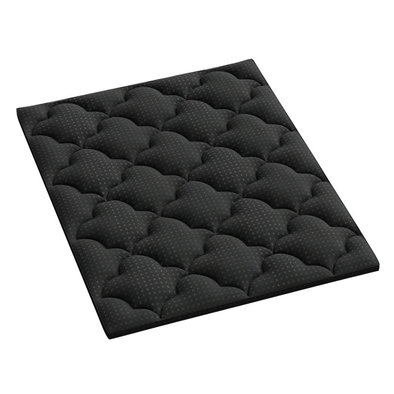 Surmatelas simple en coton noir 2 po
