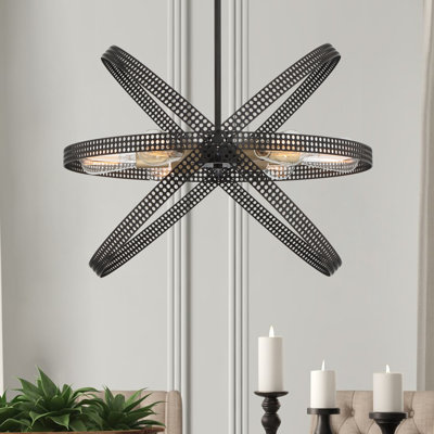 Luminaire suspendu sphérique unique à 6 lumières Baylynn