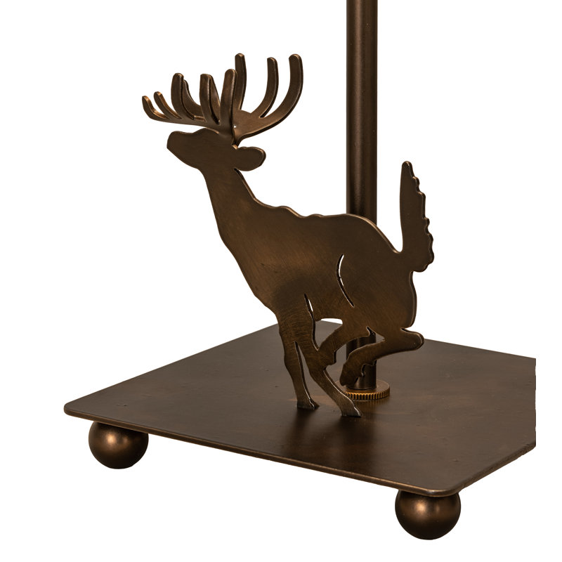 Rustic Lodge Table Lamp, Green