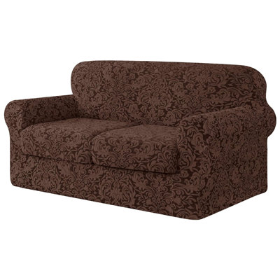 Jacquard Stretch 2 Cushion Loveseat Slipcover