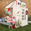 KidKraft Modern Outdoor Wooden Playhouse for Kids - 158 cm Tall - Includes Kitchen, Mailbox, and Grill Set - Natural-126105970
