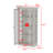 69.3'' H Grey Oak Glass Door Display Cabinet With Warm White LED Lighting