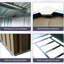 Remise de rangement extérieure en métal gris 8 pi x 6 pi - Fabrication robuste en fer galvanisé, évents perforés pour une meilleure ventilation, porte coulissante avec serrure, utilitaire d'assemblage simple en acier robuste, quatre