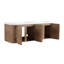 Meuble-lavabo mural moderne en bois naturel 60 po style Mid-Century
