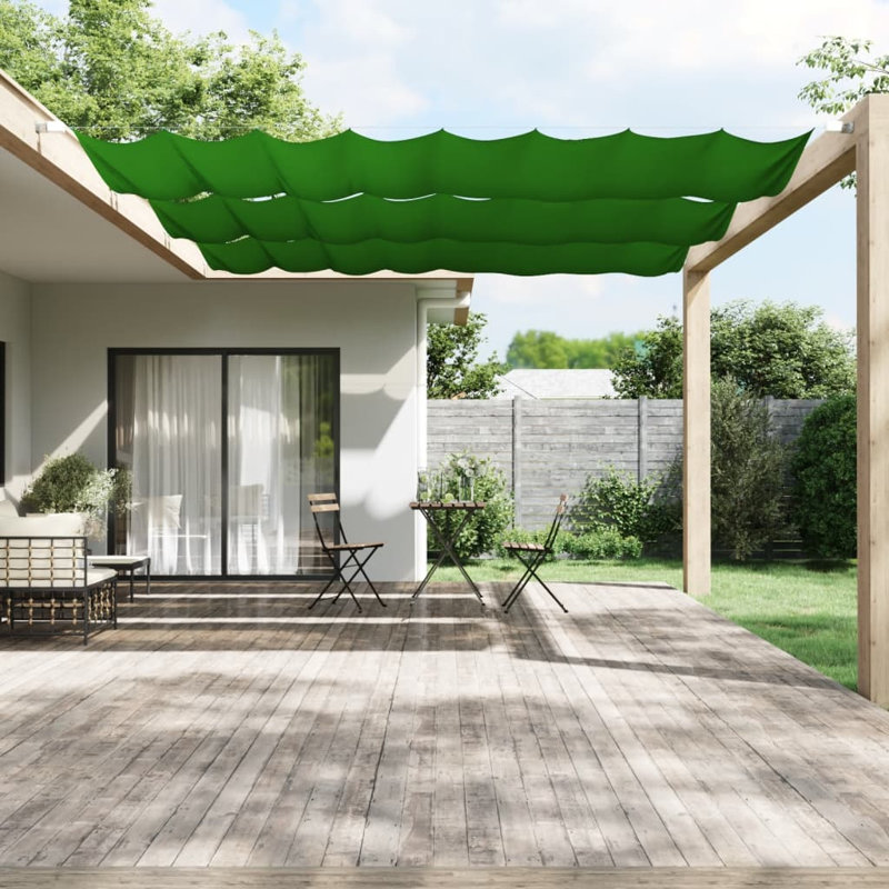 Dakota Fields 600cm W x 180cm D Fabric Cover Retractable Side Awning, Light Green