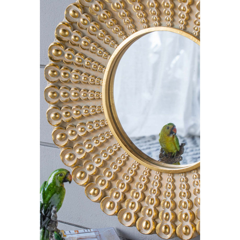 Miroir d'appoint doré, 14 po x 14 po