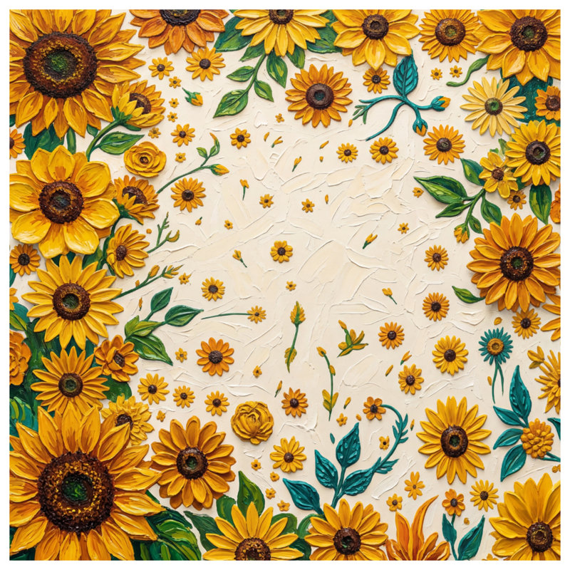 Coussins décoratifs à motif floral tournesol, 20 x 20 inches