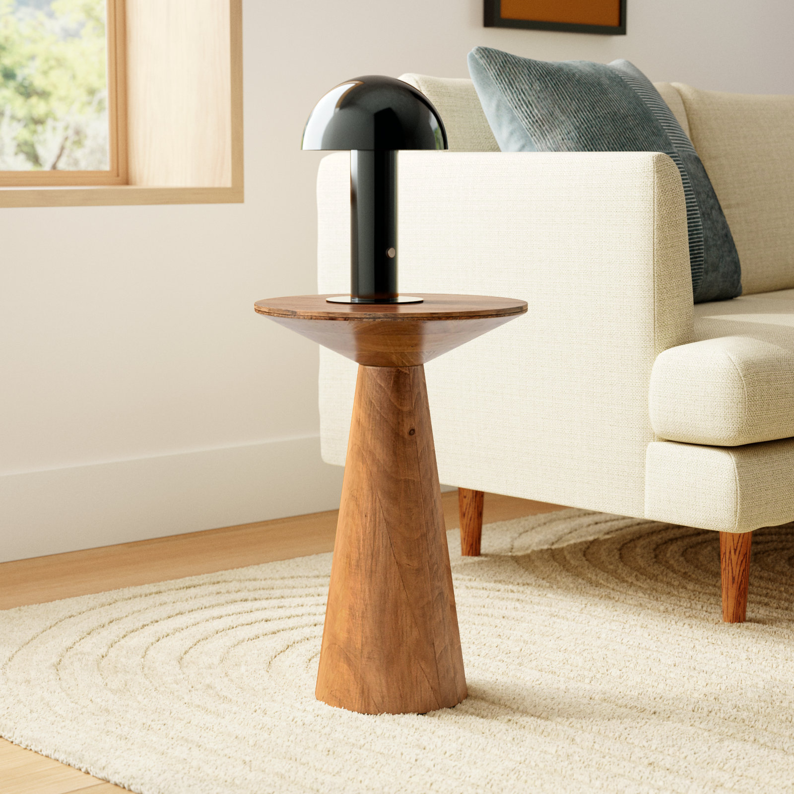 Bozovich Solid Wood End Table, Brown, 19.5" H x 13.5" W x 13.5" D