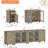 Scarlett Sideboard Cabinet with 4 Glass Doors and Multiple Drawers-1277626571