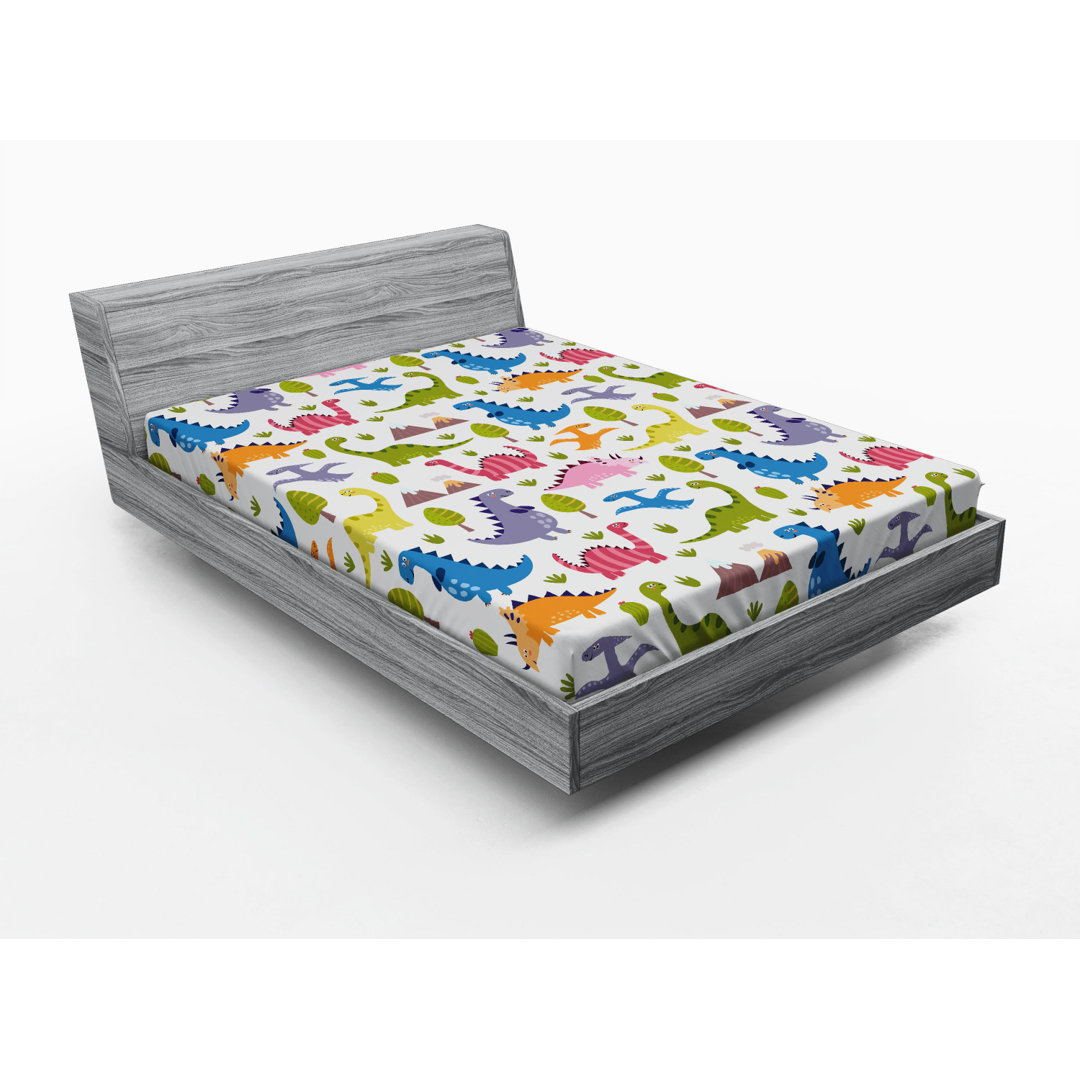 Microfiber Fitted Sheet Ambesonne