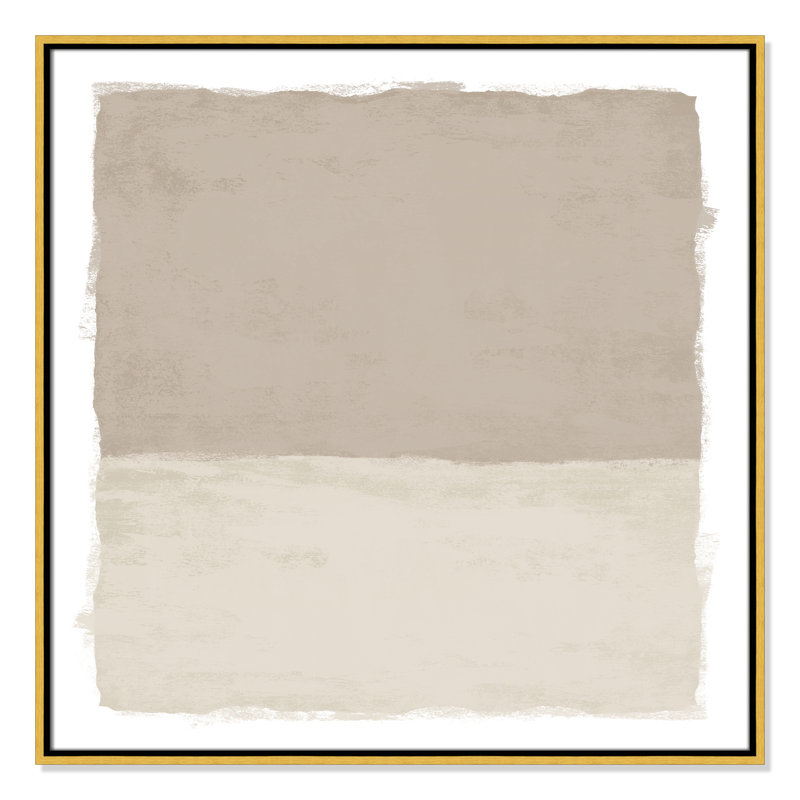 «Silent Sands I» par Natalie Carpentieri, H 31,5 po x l 31,5 po, Doré