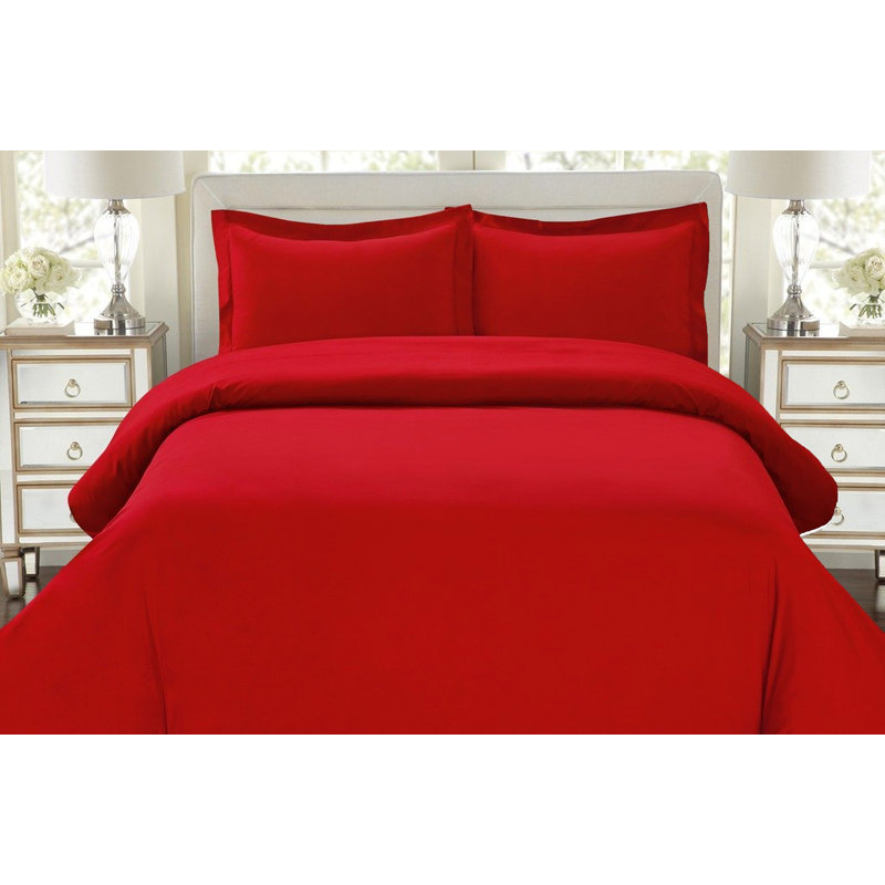 Ensemble de housse de couette, Très grand / Californien, Rouge