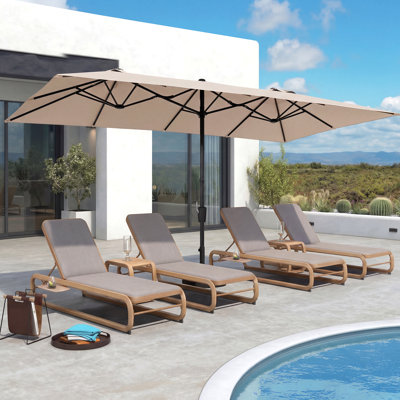 Cemil 400cm X 200cm Rectangular Market Parasol