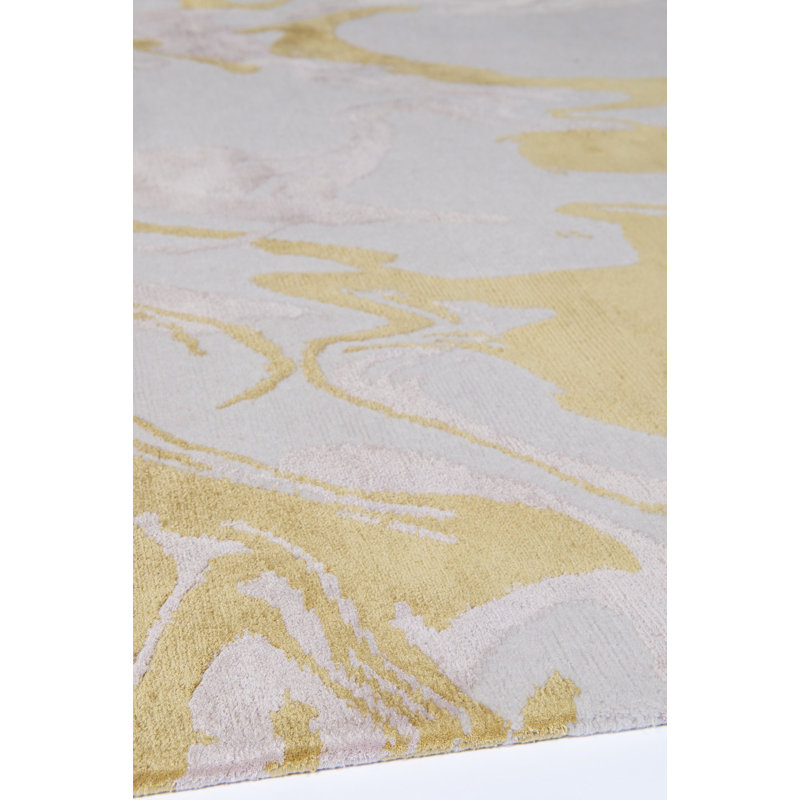 Echo Gold Round Area Rug, Rectangle 10' x 14'