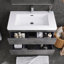 Meuble-lavabo mural simple 36 po avec lavabo en résine-110486388